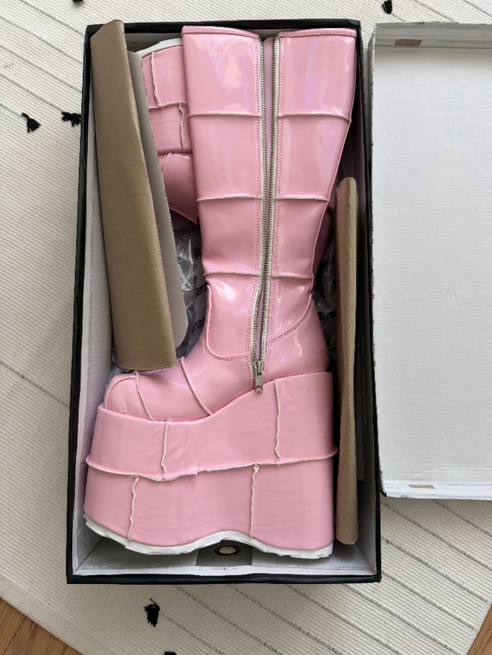 GOTH 7 INCH Size 6 Knee High Boots Demonia - NEW